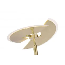 LED Stehlampe Leselicht in Messing Glas 200 cm dimmbar