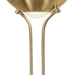 LED Stehlampe mit Dimmer Metall Glas 180 cm in Messing