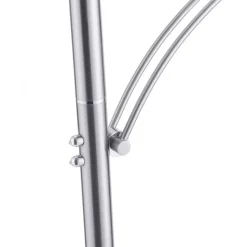 LED Stehlampe mit Lesearm in Stahl Glas 200 cm 5770 lm