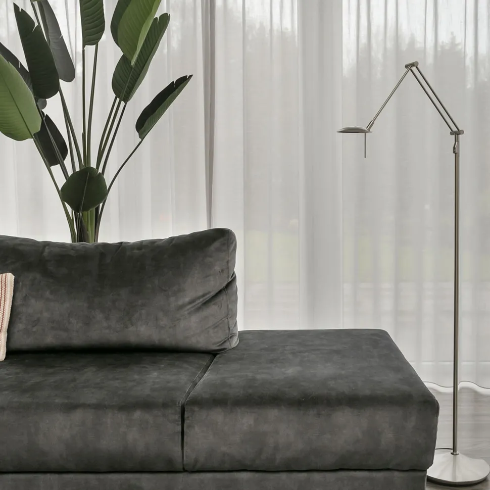 LED Stehlampe Modern in Stahl 185 cm flexibel dimmbar