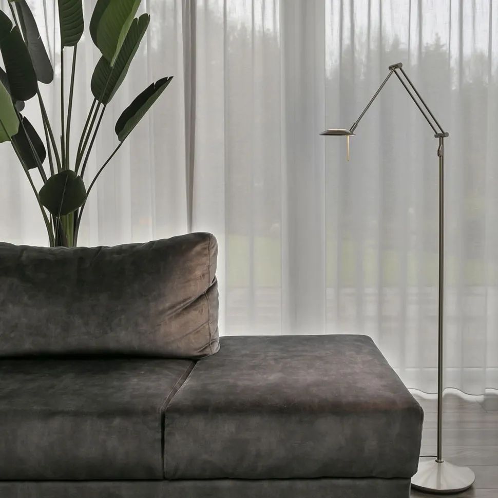 LED Stehlampe Modern in Stahl 185 cm flexibel dimmbar