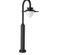 LED Stehlampe Outdoor Aluminium IP54 Grau Weiß 79,5 cm