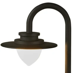 LED Stehlampe Outdoor Aluminium IP54 Grau Weiß 79,5 cm