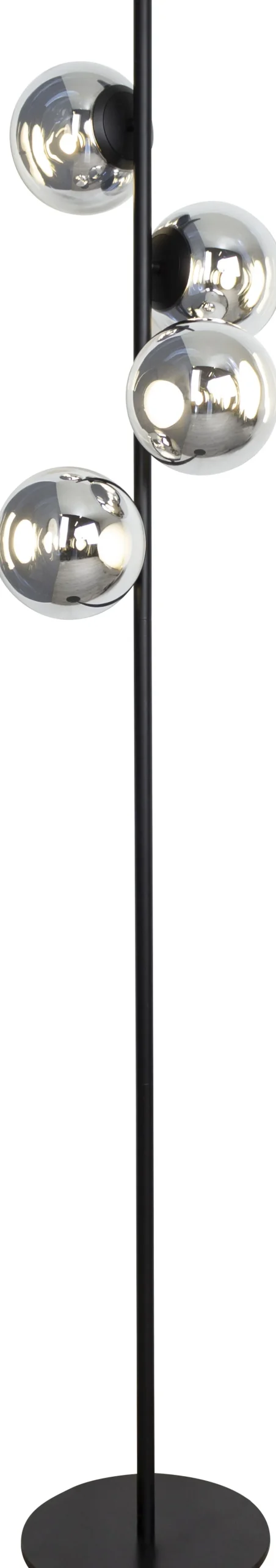 LED Stehlampe Schwarz Rauchsilber 160 cm 3000 K Modern