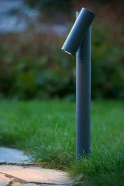 LED Stehlampe verstellbar Anthrazit IP65 43 cm 3000 K