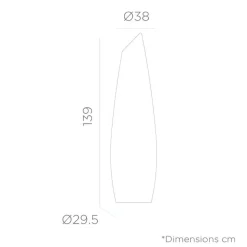 LED Stehleuchte außen 140 cm IP65 6000 K Stecker Kabel