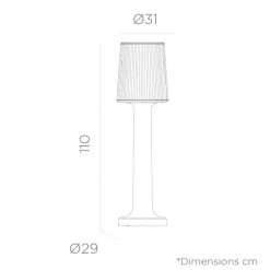 LED Stehleuchte außen Akku 100 cm IP65 Farbwechsel Dimmer