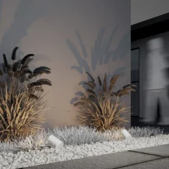 LED Stehleuchte außen Aluminium Glas 15,9 cm hoch IP65