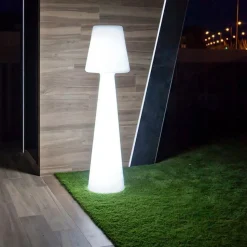 LED Stehleuchte außen IP65 165cm Weiß 6000K Stecker Kabel