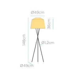 LED Stehleuchte außen Rattan Schirm 148 cm mit Akku IP54