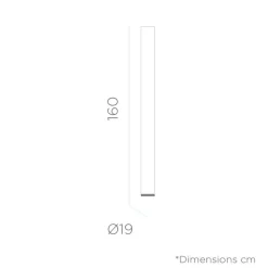 LED Stehleuchte außen Weiß 165 cm IP65 4000 K Stecker Kabel