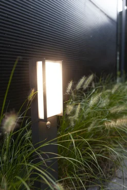 LED Stehleuchte Bewegungssensor Aluminium 75 cm IP54