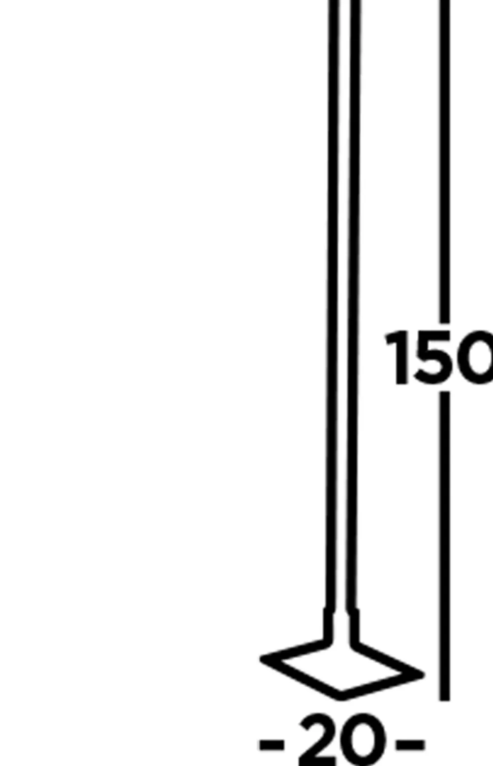 LED Stehleuchte Metall dimmbar 18 W 150 cm in Silber