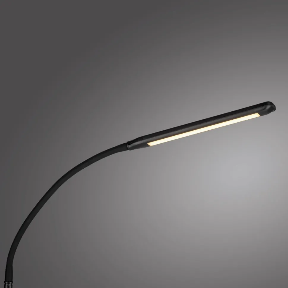 LED Stehleuchte Metall Schwarz Touch 125 cm verstellbar