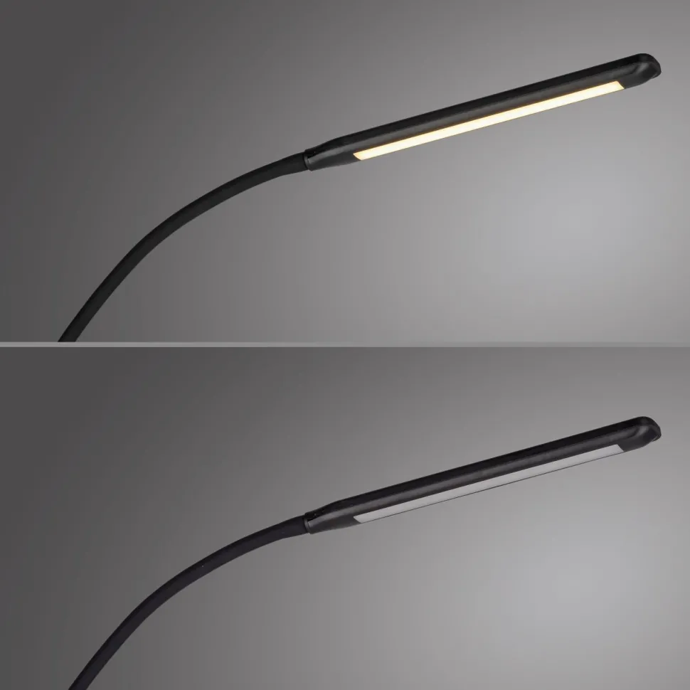 LED Stehleuchte Metall Schwarz Touch 125 cm verstellbar