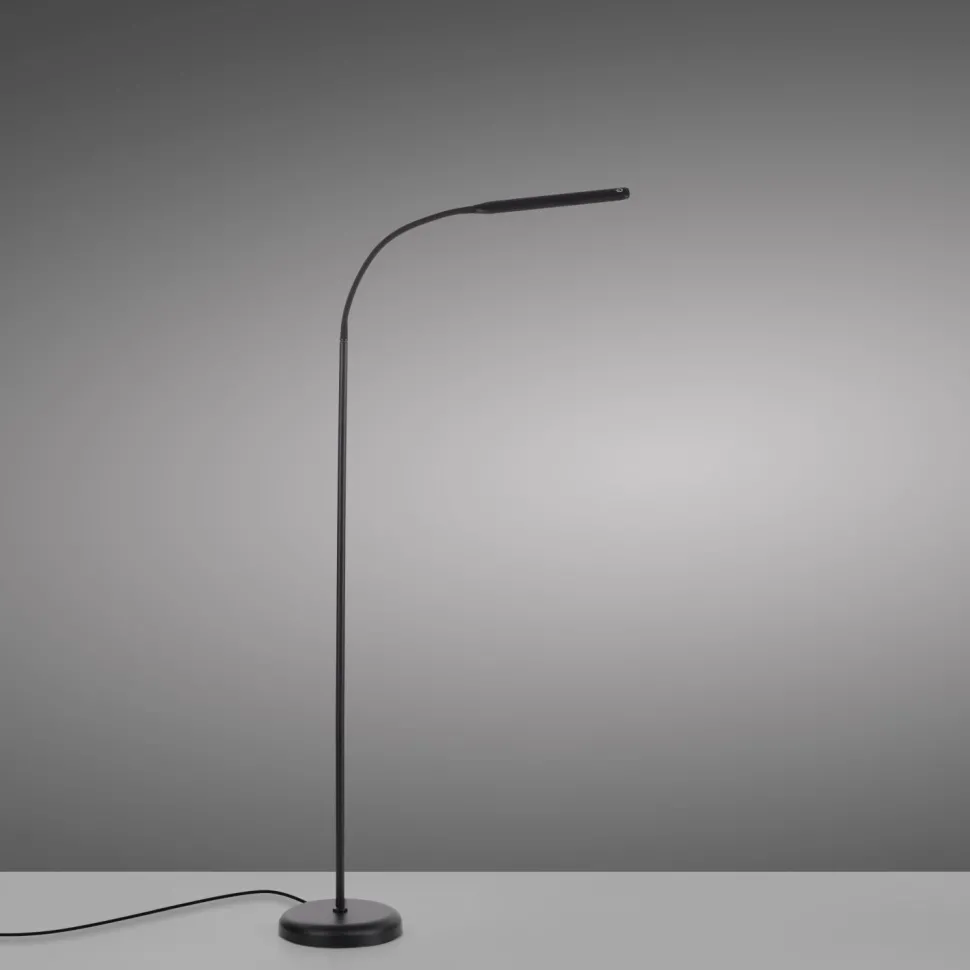 LED Stehleuchte Metall Schwarz Touch 125 cm verstellbar