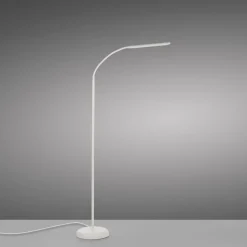 LED Stehleuchte Metall Weiß Touch 125 cm verstellbar