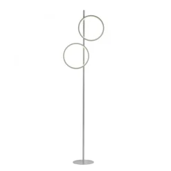 LED Stehleuchte Silber Metall Ringe 151 cm 1290 lm 10 W