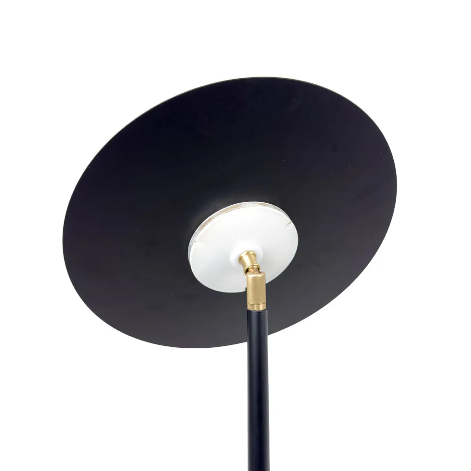 LED Stehleuchte Wohnzimmer 145 cm Eisen Messing massiv