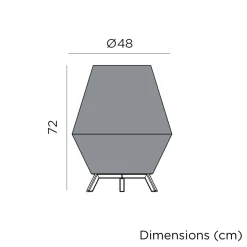 LED Tischlampe außen Akku IP54 dimmbar Fernbedienung 72 cm