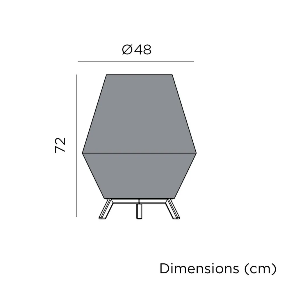 LED Tischlampe außen Akku IP54 dimmbar Fernbedienung 72 cm