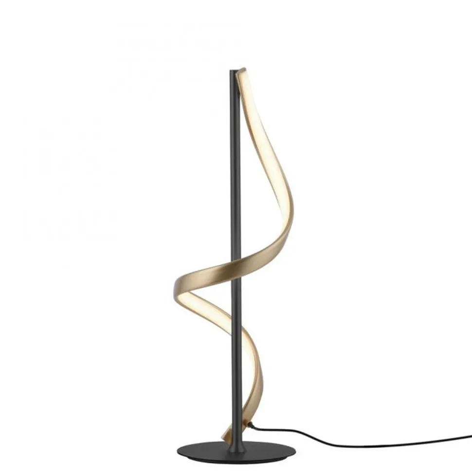 LED Tischlampe dimmbar 50 cm 1235 lm Anthrazit Messing