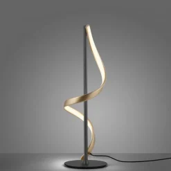 LED Tischlampe dimmbar 50 cm 1235 lm Anthrazit Messing