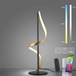 LED Tischlampe dimmbar 50 cm 1235 lm Anthrazit Messing