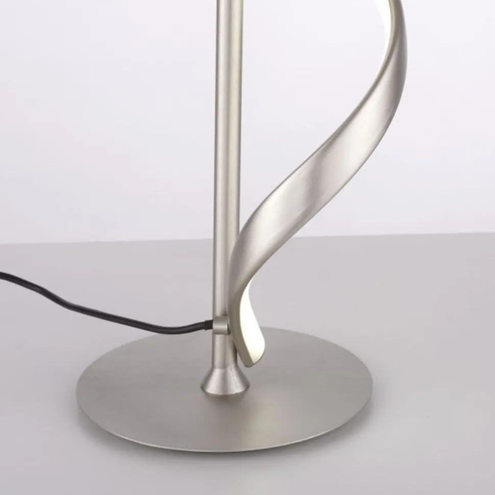 LED Tischlampe dimmbar 50 cm Fernbedienung 10 W Silber