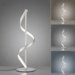 LED Tischlampe dimmbar 50 cm Fernbedienung 10 W Silber