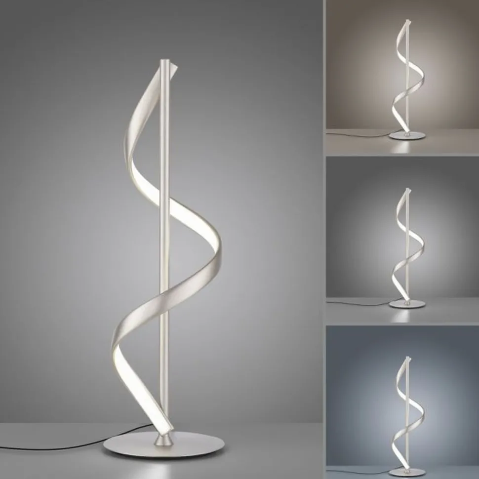 LED Tischlampe dimmbar 50 cm Fernbedienung 10 W Silber