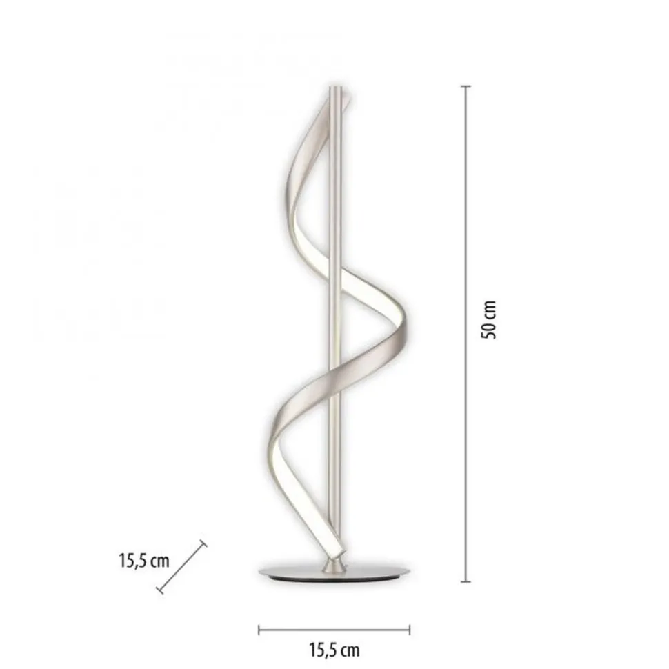 LED Tischlampe dimmbar 50 cm Fernbedienung 10 W Silber