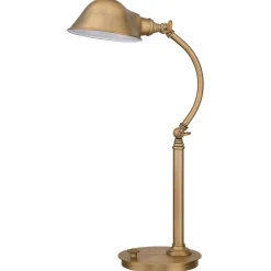 LED Tischlampe dimmbar 53cm verstellbar in Messing antik