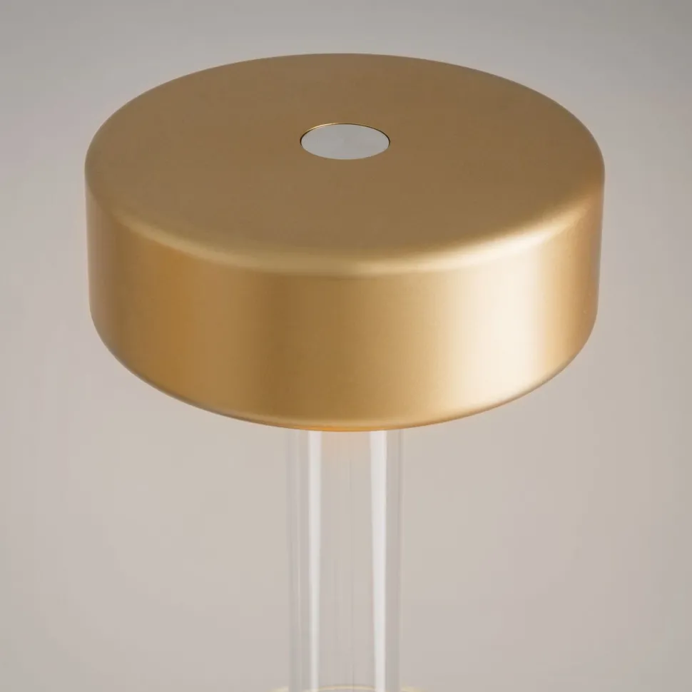 LED Tischlampe Glas Dimmer Touch Ø 12 cm rund 34,8 cm