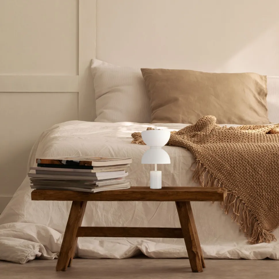 LED Tischlampe Glas Metall 3000 K warmweiß 500 lm rund