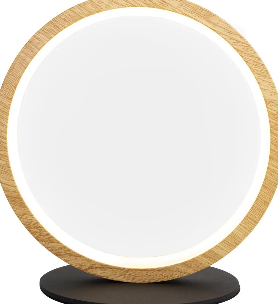 LED Tischlampe Holz 20,4 cm 3500 K 730 lm Natur Schwarz