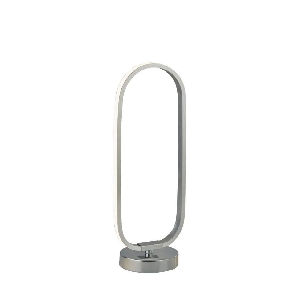 LED Tischlampe in Chrom 33 cm 3000 K warmweißes Licht