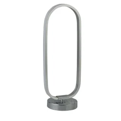 LED Tischlampe in Chrom 33 cm 3000 K warmweißes Licht