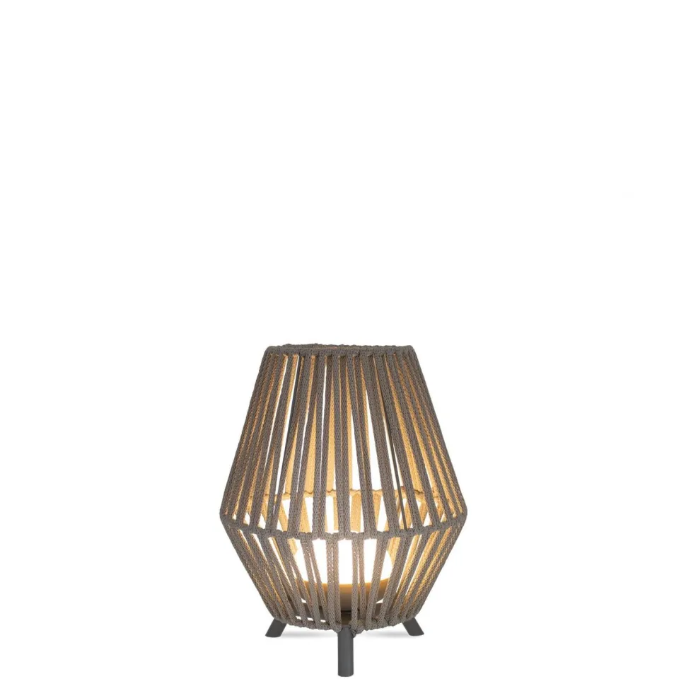 LED Tischlampe kabellos Akku IP54 Dimmer Fernbedienung 32,5cm