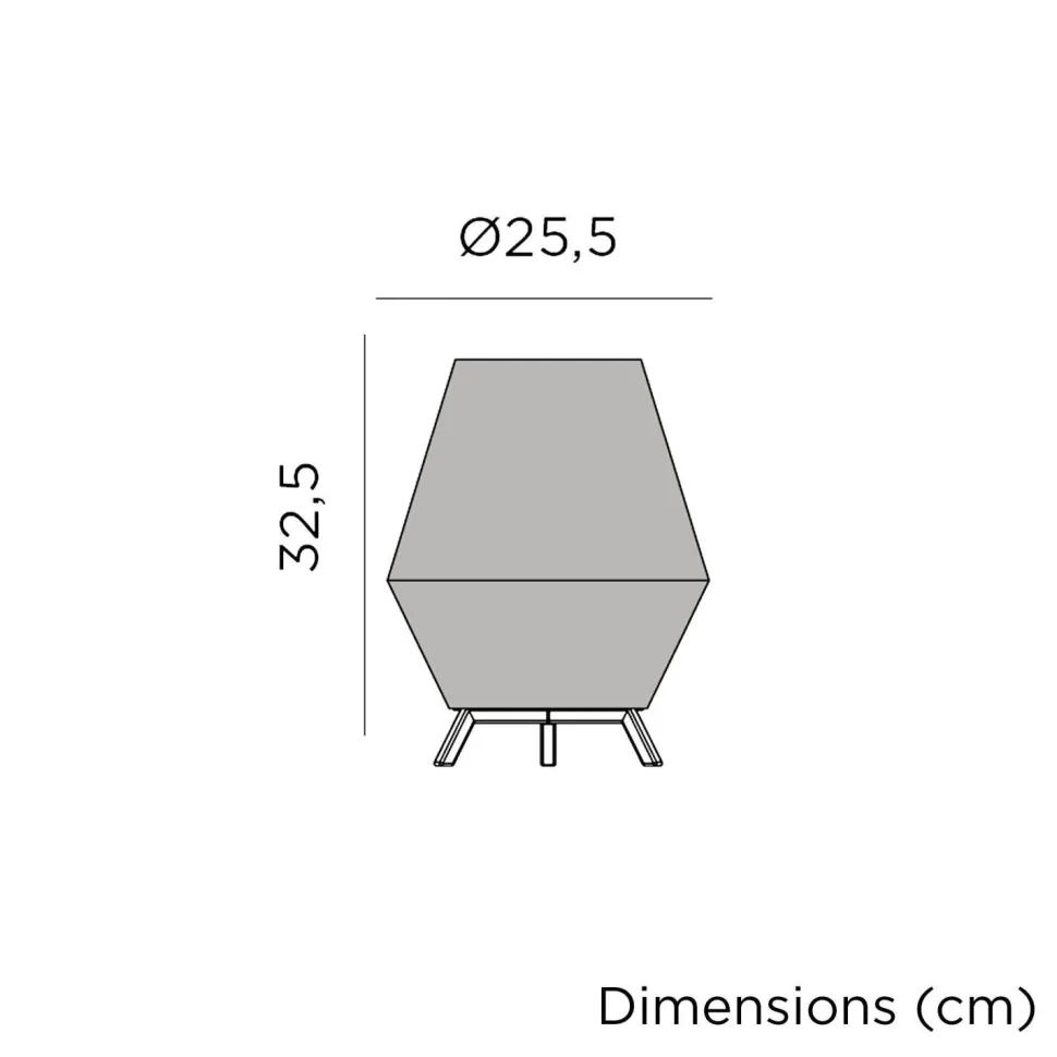 LED Tischlampe kabellos Akku IP54 Dimmer Fernbedienung 32,5cm