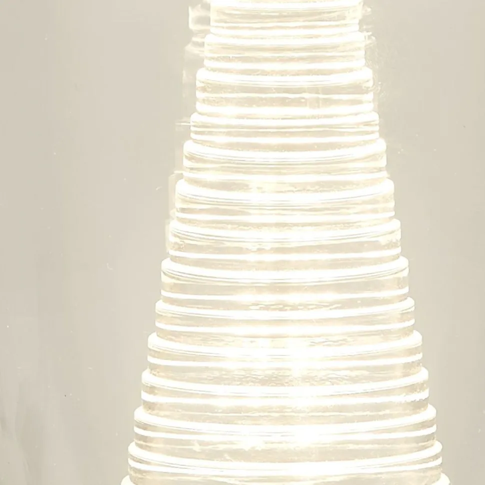 LED Tischlampe klein H: 20,5 cm Ø 11,5 cm Chrom Klar