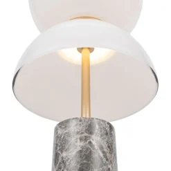 LED Tischlampe Metall Glas 46 cm hoch rund 500 lm MARIA