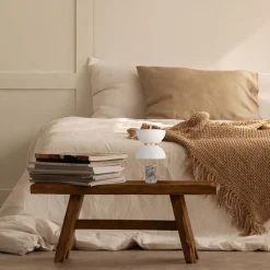 LED Tischlampe Metall Glas 46 cm hoch rund 500 lm MARIA