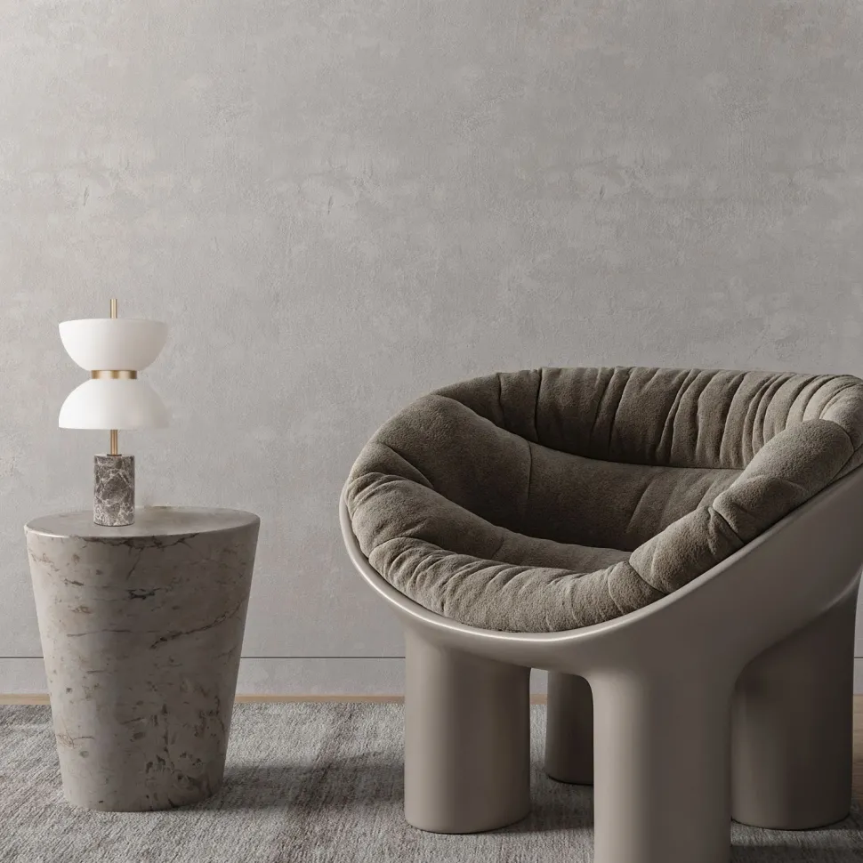 LED Tischlampe Metall Glas 46 cm hoch rund 500 lm MARIA