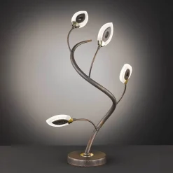 LED Tischlampe Modern Rostbraun Floral GORI