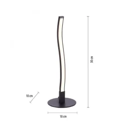 LED Tischlampe Schwarz Metall 30 cm 300 lm blendarm