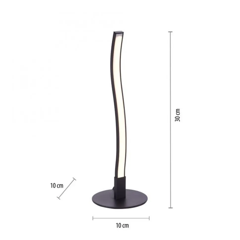LED Tischlampe Schwarz Metall 30 cm 300 lm blendarm