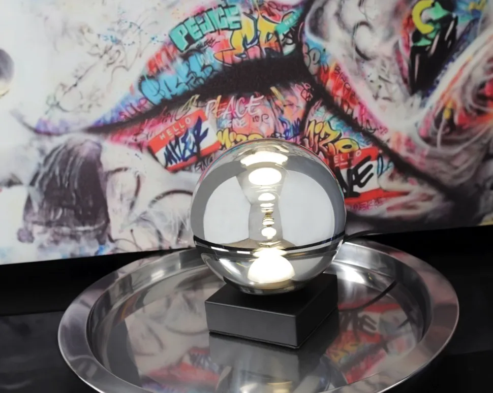 LED Tischlampe Schwarz Rauchsilber 18 cm 5 W Modern