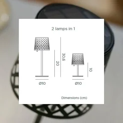 LED Tischlampe Solar Touch Dimmer kabellos tragbar 30 cm