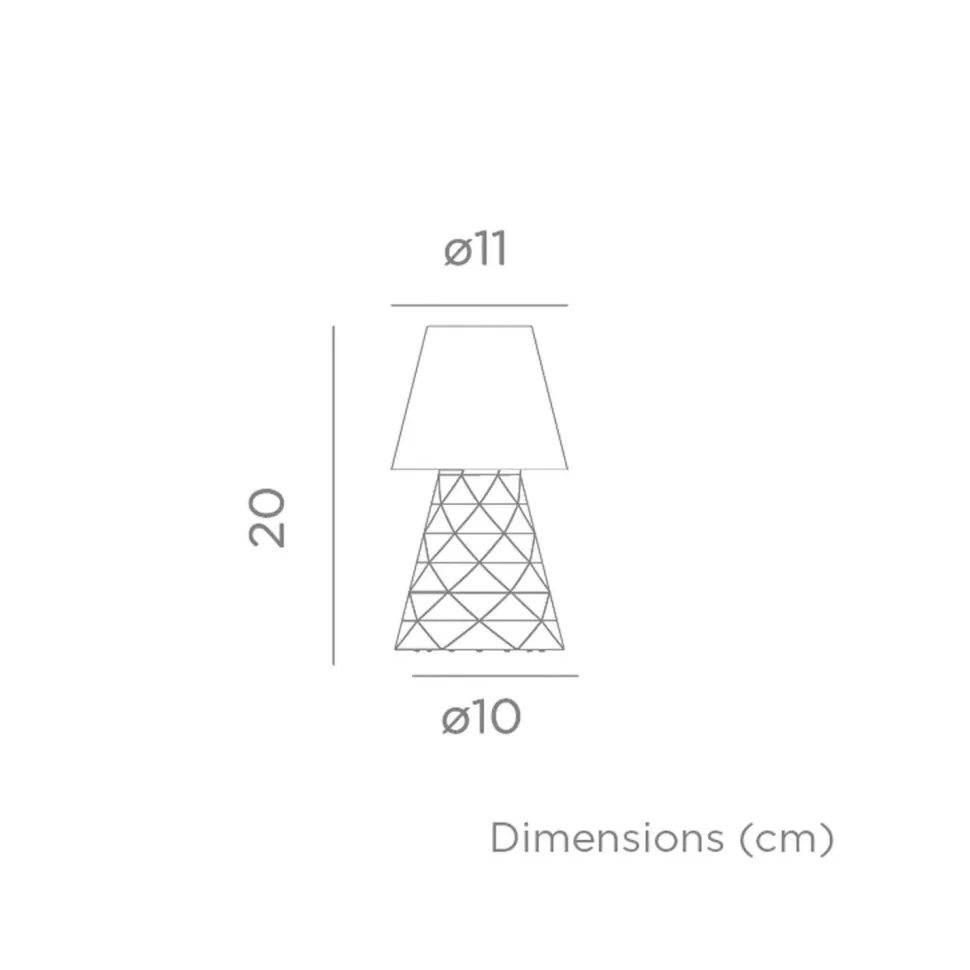 LED Tischlampe Touch Dimmer IP65 20 cm klein Akku kabellos